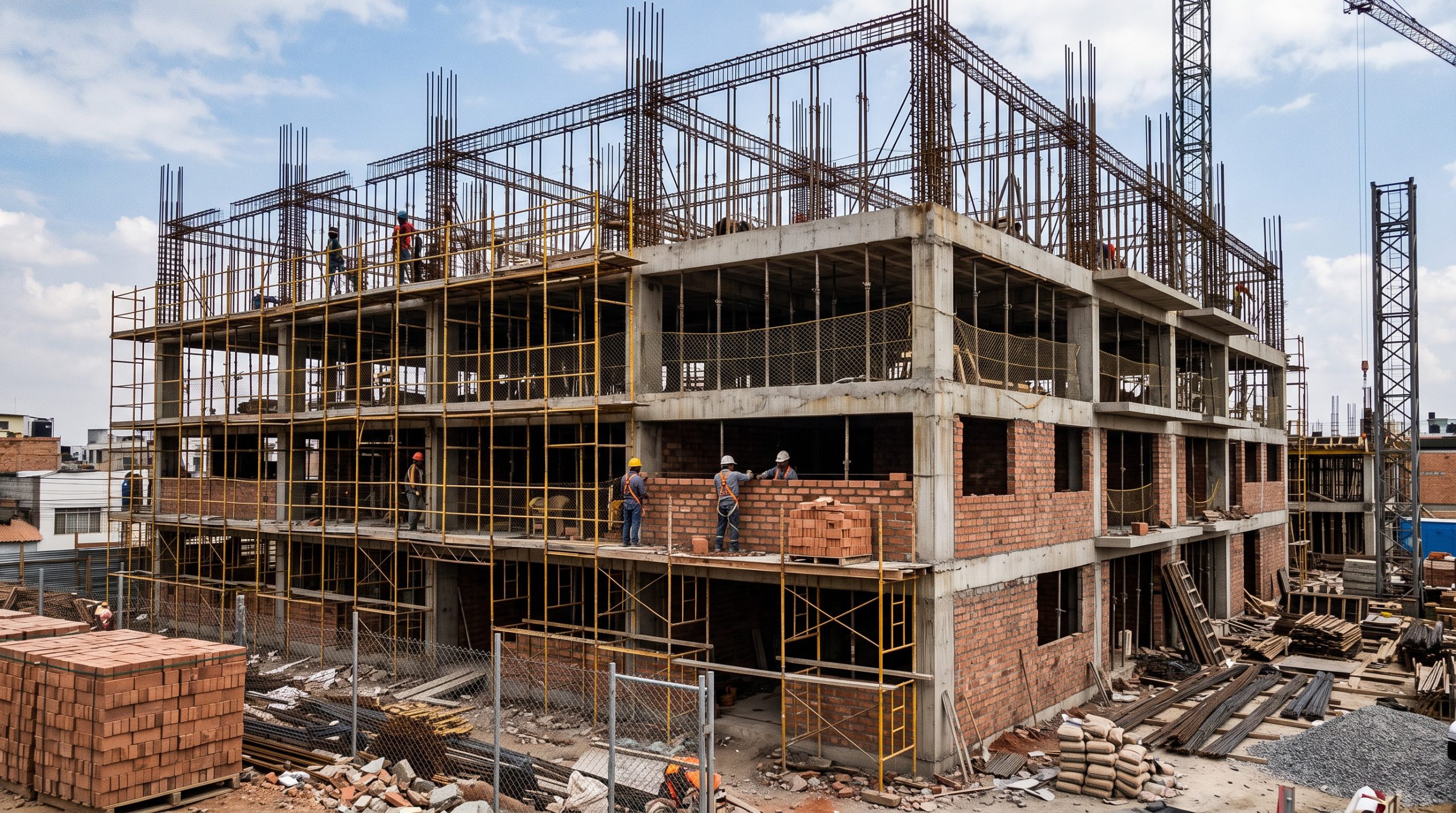Reinforced concrete building under construction from the construction and EPC section